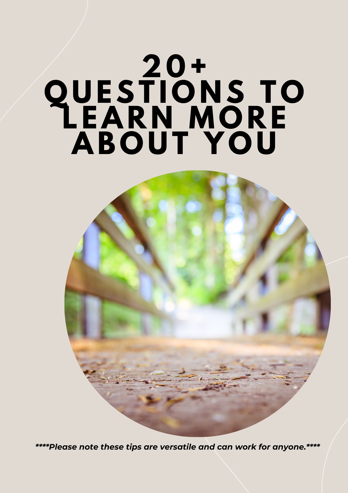 20+ Questions To Learn More About You (Digital File)