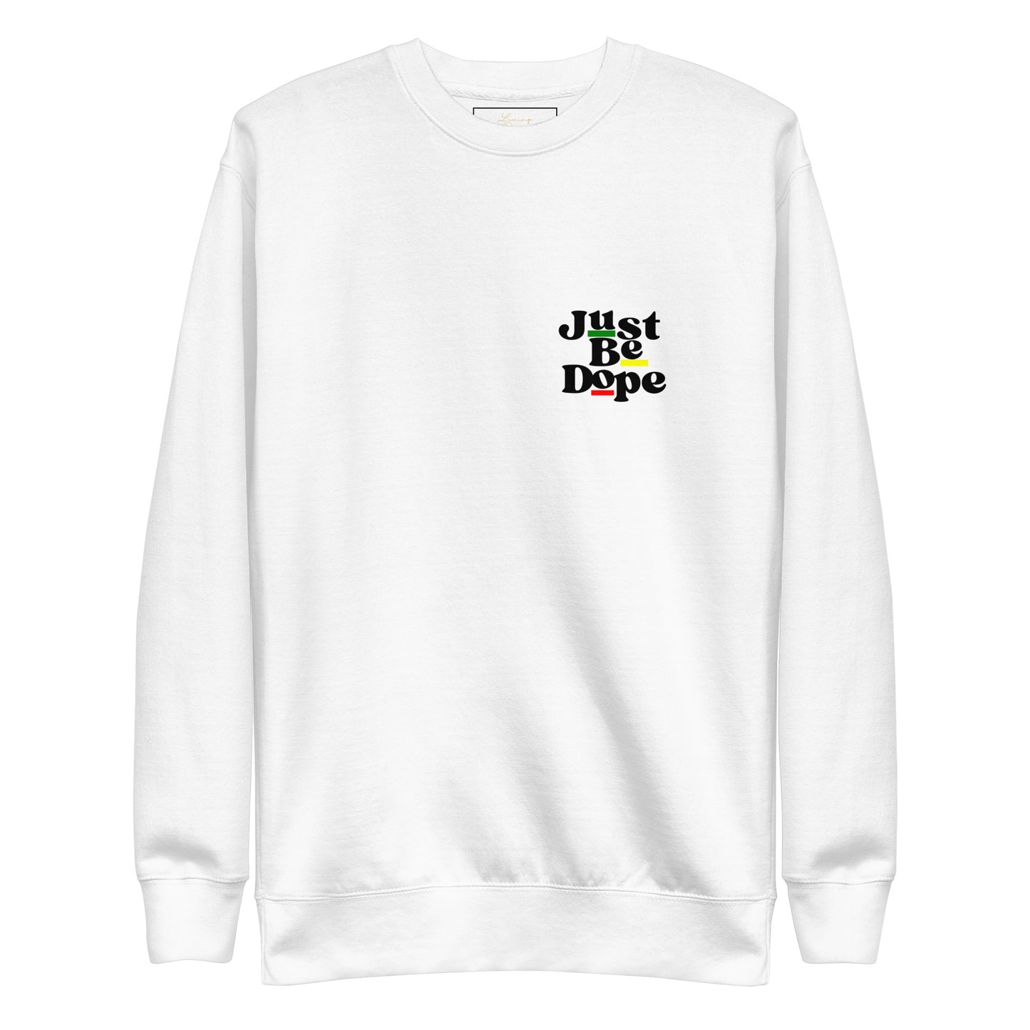 Just Be Dope 90's Themed White Sweater