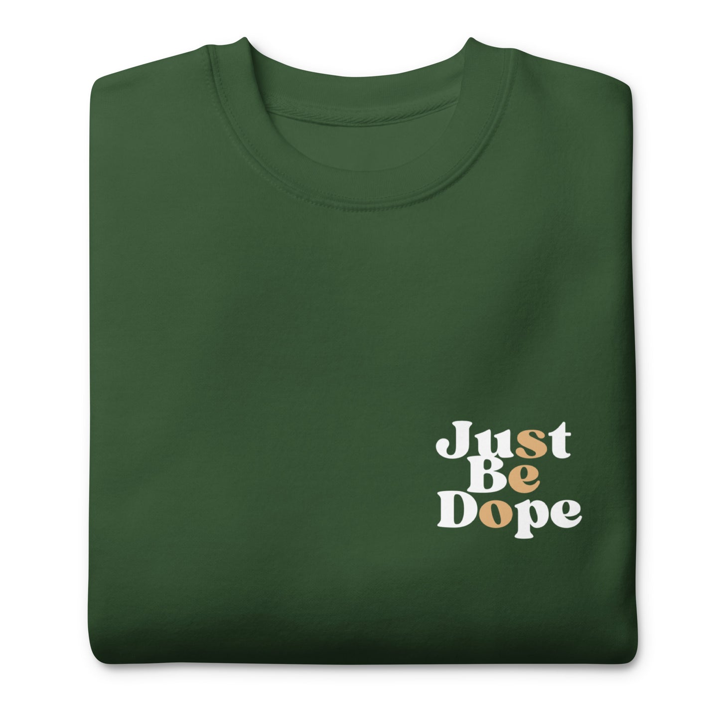 Just Be Dope Black Unisex Sweatshirt - White & Brown