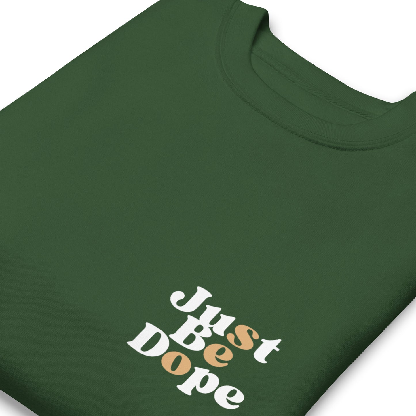 Just Be Dope Black Unisex Sweatshirt - White & Brown